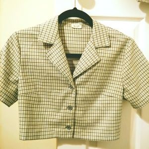green & tan flannel shirt from John Galt